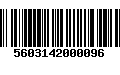 Código de Barras 5603142000096