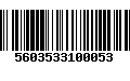 Código de Barras 5603533100053