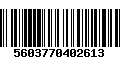 Código de Barras 5603770402613