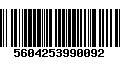 Código de Barras 5604253990092