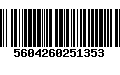 Código de Barras 5604260251353