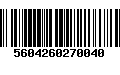 Código de Barras 5604260270040