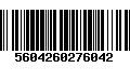 Código de Barras 5604260276042