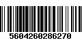 Código de Barras 5604260286270