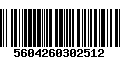 Código de Barras 5604260302512