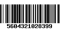 Código de Barras 5604321028399