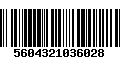 Código de Barras 5604321036028