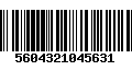 Código de Barras 5604321045631