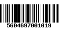 Código de Barras 5604697001019