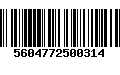 Código de Barras 5604772500314