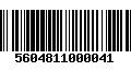 Código de Barras 5604811000041