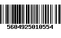 Código de Barras 5604925010554