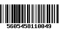 Código de Barras 5605458110049