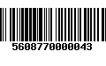 Código de Barras 5608770000043