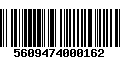 Código de Barras 5609474000162