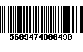 Código de Barras 5609474000490