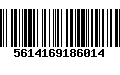 Código de Barras 5614169186014