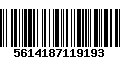 Código de Barras 5614187119193