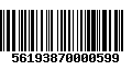 Código de Barras 56193870000599