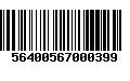 Código de Barras 56400567000399