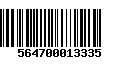 Código de Barras 564700013335