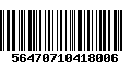 Código de Barras 56470710418006