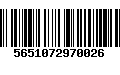 Código de Barras 5651072970026