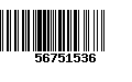 Código de Barras 56751536