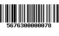 Código de Barras 5676300000078