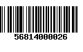 Código de Barras 56814000026