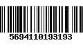 Código de Barras 5694110193193