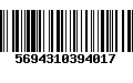 Código de Barras 5694310394017