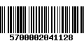 Código de Barras 5700002041128