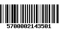 Código de Barras 5700002143501