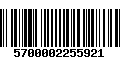 Código de Barras 5700002255921