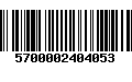 Código de Barras 5700002404053