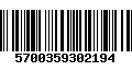 Código de Barras 5700359302194