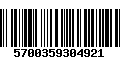 Código de Barras 5700359304921