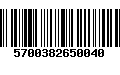 Código de Barras 5700382650040