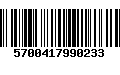 Código de Barras 5700417990233