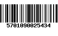 Código de Barras 5701090025434