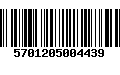 Código de Barras 5701205004439