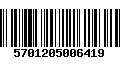 Código de Barras 5701205006419