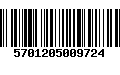 Código de Barras 5701205009724