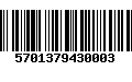 Código de Barras 5701379430003