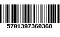 Código de Barras 5701397360368