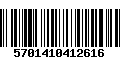 Código de Barras 5701410412616