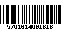 Código de Barras 5701614001616