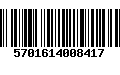 Código de Barras 5701614008417