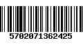 Código de Barras 5702071362425